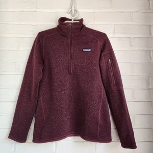 Patagonia 1/4 Zip Women's Better Sweater Fleece Pullover Maroon Size S